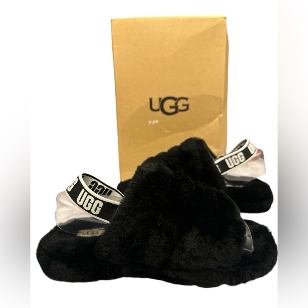 Ugg super fluff black size 5 women